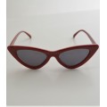 Cat-Eye γυαλιά ηλίου με μαύρο φακό (Μπορντό)