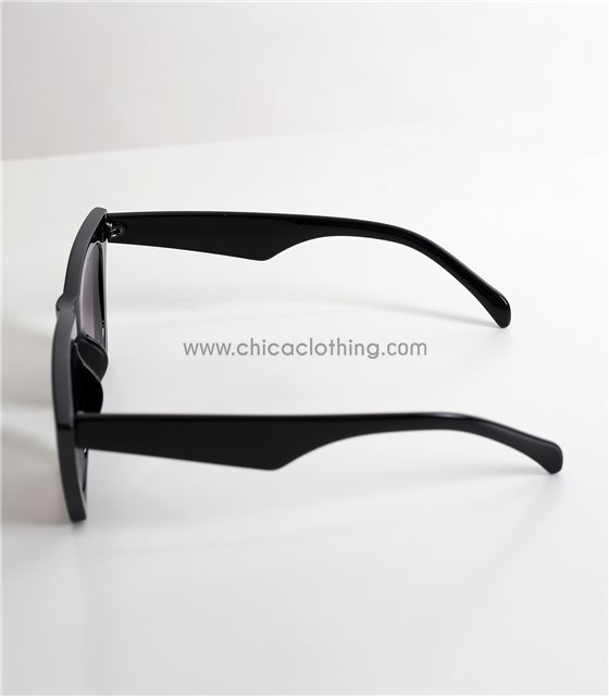 Μαύρα γυαλιά ηλίου μάσκα με μαύρο σκελετό