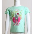 Παιδική κοντομάνικη μπλούζα με σχέδιο γατάκι (Βεραμάν)
