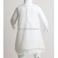 Βρεφικό φόρεμα δαντέλα αμάνικο (Λευκό)