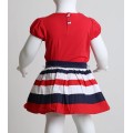 Βρεφικό σετ μπλούζα - φούστα με σχέδιο παπουτσάκια (Κόκκινο)