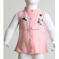 Παιδικό σετ πουκάμισο - τζιν σορτς με κεντητά λουλούδια