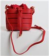 Τσάντα πουγκί με χρυσές λεπτομέρειες (Κόκκινο)