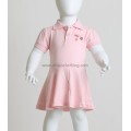 Βρεφικό φόρεμα κοντομάνικο με φιογκάκι (Ροζ)