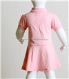 Βρεφικό φόρεμα κοντομάνικο με φιογκάκι (Ροζ)