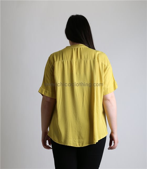 Μπλούζα με κουμπιά (Κίτρινο)