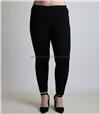 Ψηλόμεσο παντελόνι με ρελιαστές τσέπες (Μαύρο)