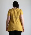 Κοντομάνικη μπλούζα ριπ (Κίτρινο)