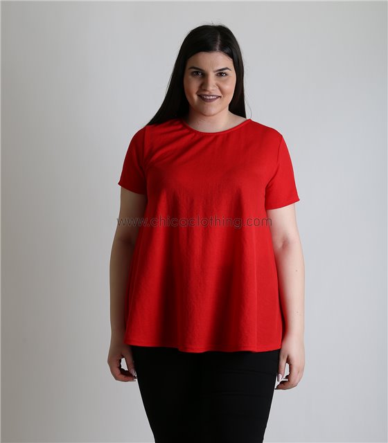 Κόκκινη μπλούζα oversized