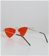 Γυαλιά ηλίου μεταλλικά με κόκκινο φακό και χρυσό σκελετό (Κόκκινο)