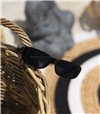 Ορθογώνια γυαλιά ηλίου με μαύρο φακό (Μαύρο)