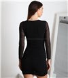 Φόρεμα ελαστικό σουρωτό (Μαύρο)