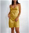 Σατέν φόρεμα darya (Κίτρινο)