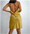 Σατέν φόρεμα darya (Κίτρινο)
