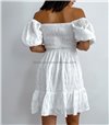 Φόρεμα με σφηκοφωλιά bethany (Σιέλ)