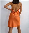 Σατέν φόρεμα darya (Πορτοκαλί)