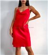 Σατέν φόρεμα darya (Κόκκινο)
