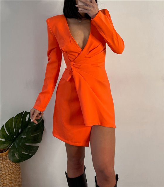 Μίνι φόρεμα σακάκι (Πορτοκαλί)