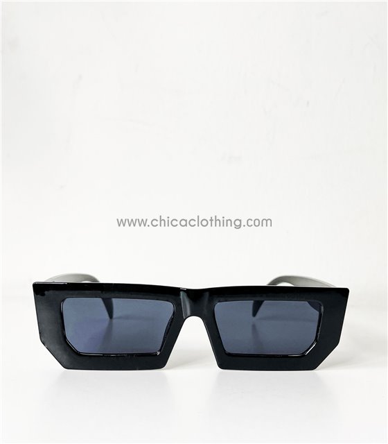 Γυαλιά ηλίου κοκάλινα μαύρο με γκρι φακό