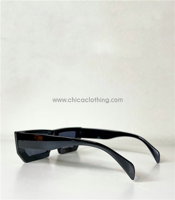 Γυαλιά ηλίου κοκάλινα μαύρο με γκρι φακό