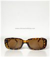 Ορθογώνια γυαλιά ηλίου με καφέ φακό (Λεοπάρ)