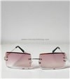Γυαλιά ηλίου ορθογώνια με ροζ φακό