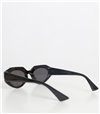 Γυαλιά ηλίου πολύγωνα κοκάλινα με μαύρο φακό (Μαύρο)