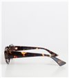 Γυαλιά ηλίου πολύγωνα κοκάλινα με καφέ φακό (Ταρταρούγα)