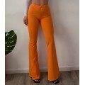 Ψηλόμεση παντελόνα καμπάνα Henley (Πορτοκαλί)
