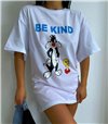 T-shirt Sylvester and Tweety ''BE KIND'' (Λευκό)