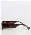 Στρόγγυλα γυαλιά ηλίου κοκάλινα με καφέ φακό (Ταρταρούγα)