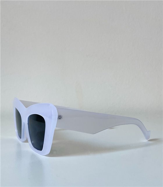 Γυαλιά ηλίου τετράγωνα με μαύρο φακό (Μπεζ)