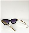 Γυαλιά ηλίου με χρυσούς βραχίονες (Μαύρο)