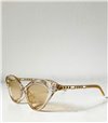 Γυαλιά ηλίου cat eye με χρυσούς βραχίονες (Μπεζ)