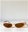 Γυαλιά ηλίου cat eye με καφέ φακό (Μπεζ)