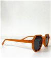 Γυαλιά ηλίου πολύγωνα με μαύρο φακό (Πορτοκαλί)