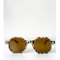 Γυαλιά ηλίου πολύγωνα με καφέ φακό (Ταρταρούγα)