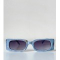 Ορθογώνια γυαλιά ηλίου κοκάλινα tie dye (Μπλε)