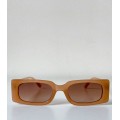 Ορθογώνια γυαλιά ηλίου κοκάλινα (Μπεζ)