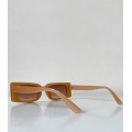 Ορθογώνια γυαλιά ηλίου κοκάλινα (Μπεζ)