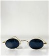 Στρόγγυλα γυαλιά ηλίου μεταλλικά με μαύρο φακό