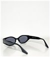Γυαλιά ηλίου κοκάλινα με ασημί λεπτομέρειες (Μαύρο)