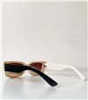 Γυαλιά ηλίου κοκάλινα μαύρο-μπεζ με καφέ φακό
