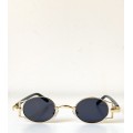 Γυαλιά ηλίου στρόγγυλα με μαύρο φακό (Χρυσό)