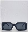 Γυαλιά ηλίου τετράγωνα κοκάλινα (Μαύρο)