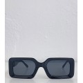 Γυαλιά ηλίου τετράγωνα κοκάλινα (Μαύρο)