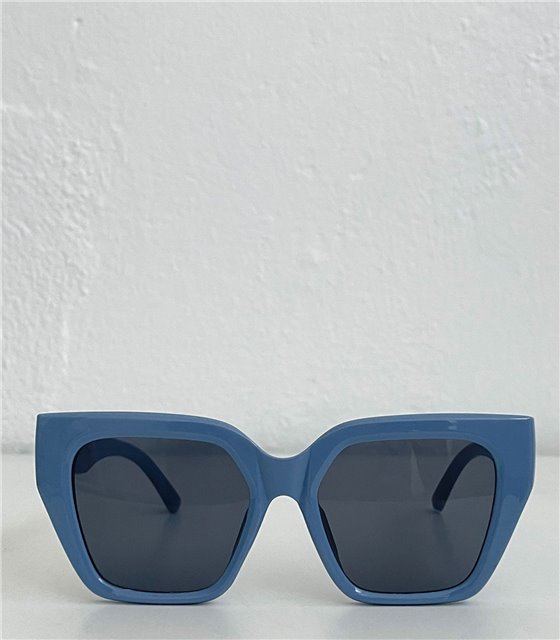 Γυαλιά ηλίου κοκάλινα με μπλε φακό (Μπλε)