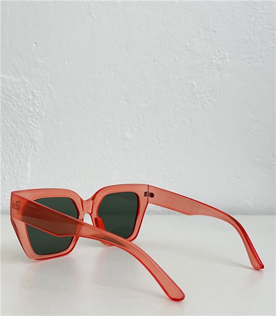 Γυαλιά ηλίου κοκάλινα με πράσινο φακό (Κοραλί)