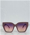 Γυαλιά ηλίου κοκάλινα με ροζ φακό (Μπεζ)