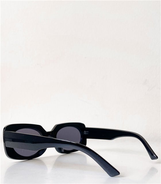 Γυαλιά ηλίου με στρόγγυλο φακό (Μαύρο)